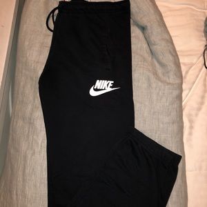 Black Nike sweatpants, with cuffed ankles size S